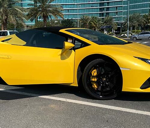 Lamborghini Huracan EVO Spyder Car for Rent in Dubai