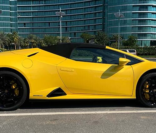 Lamborghini Huracan EVO Spyder Car Rental in Dubai